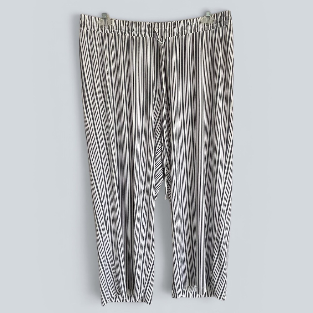 Philosophy Gray Striped Wide Leg Lounge Beach Pants Size 2X